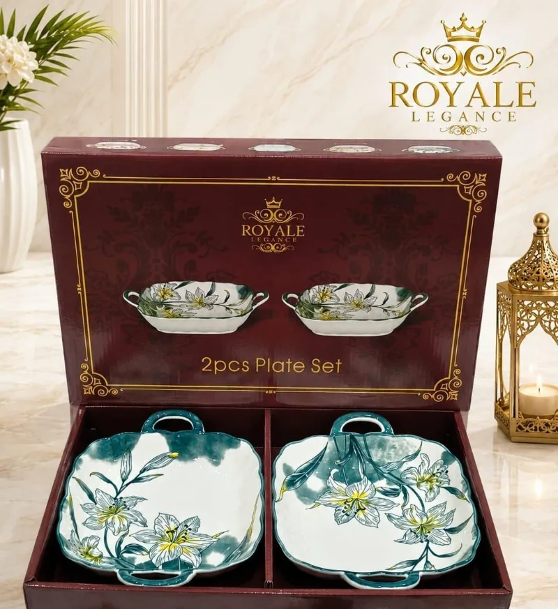Royale Elegance 2pcs Serving Plate Set