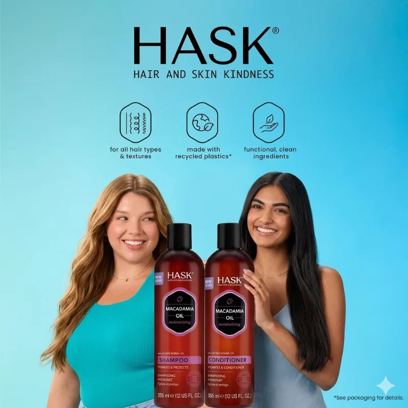 Hask Macadamia Oil Moisturizing Shampoo (355ml) — view 2