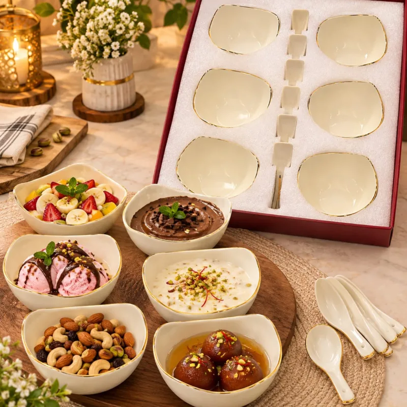 Vola dessert bowl set ivory