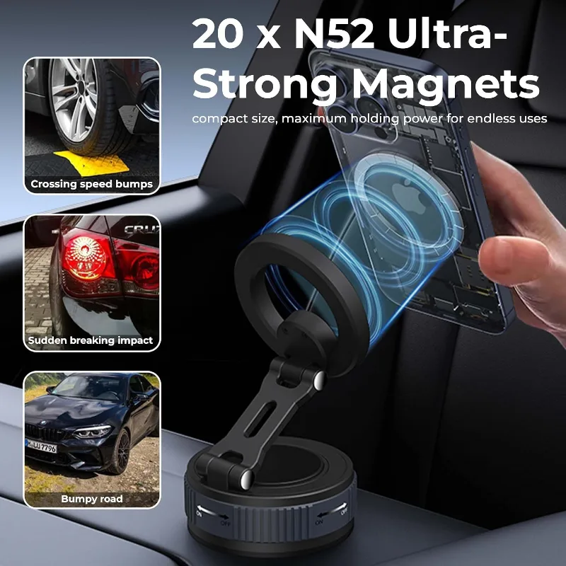 Magneto Magnetic Mobile Holder with Vaccum Grip UM1226