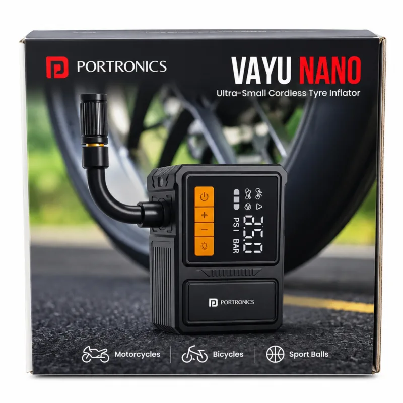 Portronics vayu nano tyre inflator