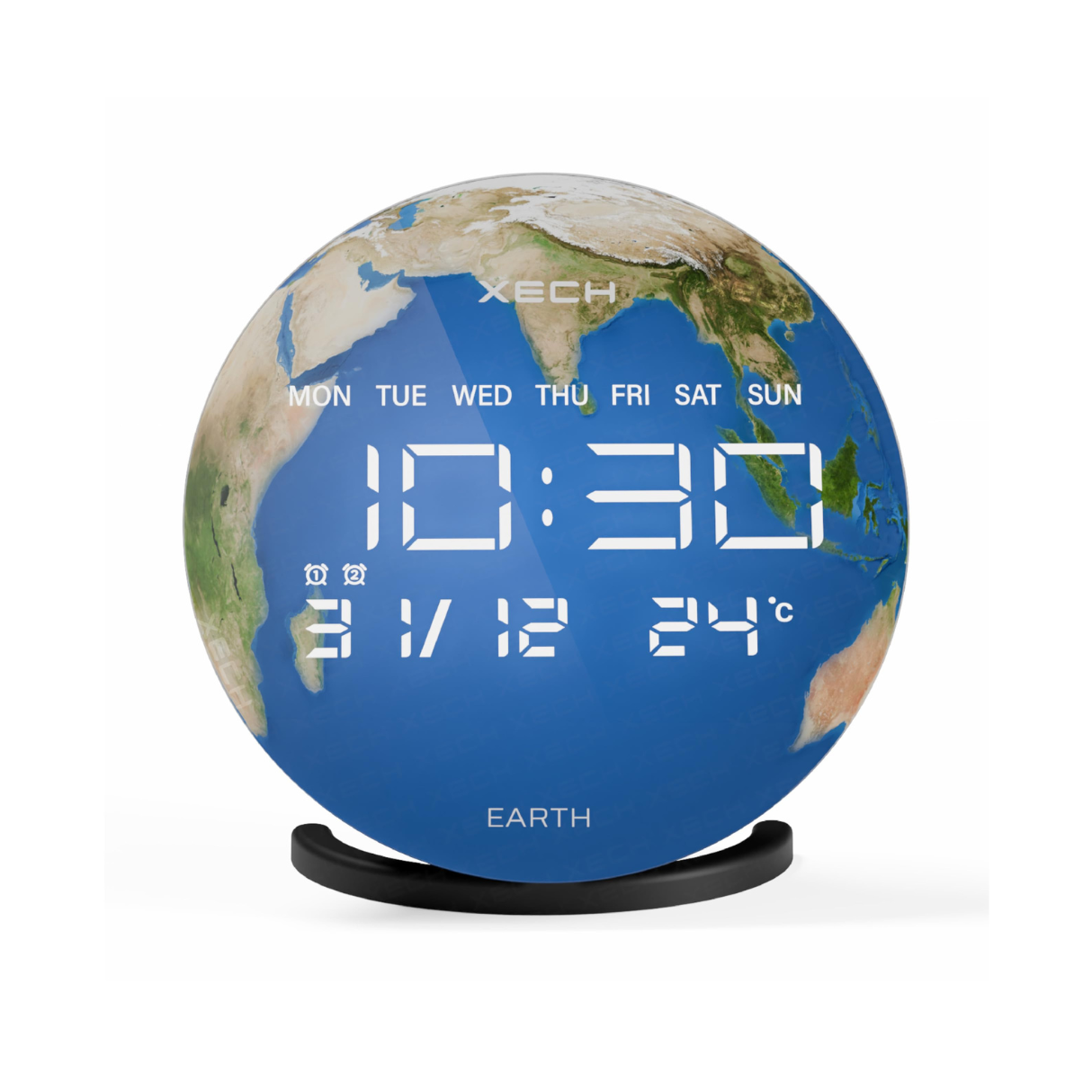 Xech Solaris Desktop Clock Speaker (Earth)