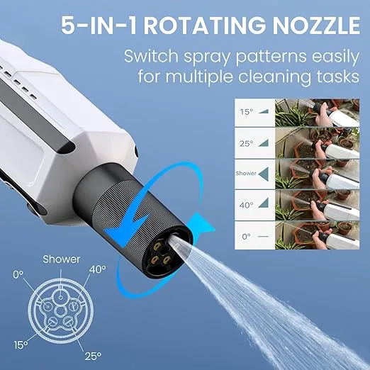 Portronics Torque X Foldable & Cordless Pressure Washer Gun