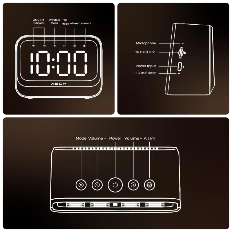 XECH Eon Digital Clock Speaker (X-609) — view 2