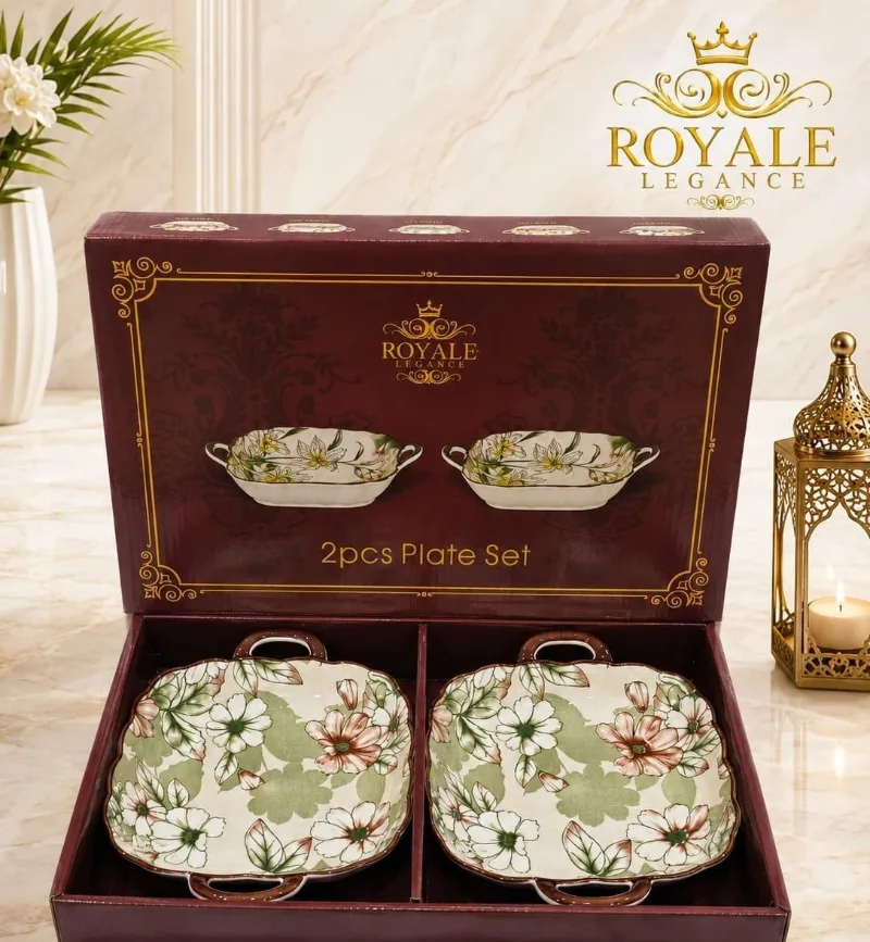 Royale Elegance 2pcs Serving Plate Set