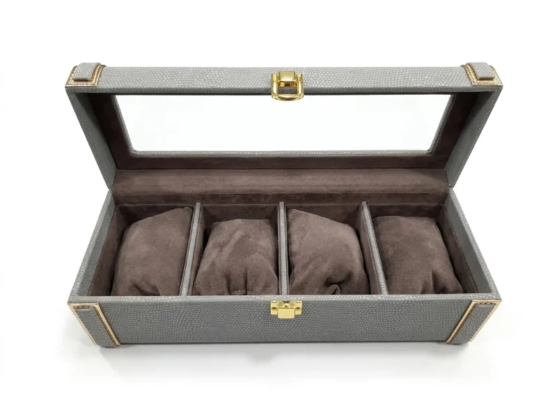 Ichkan Watch Box 4 Partition - Serpentine Grey — view 2