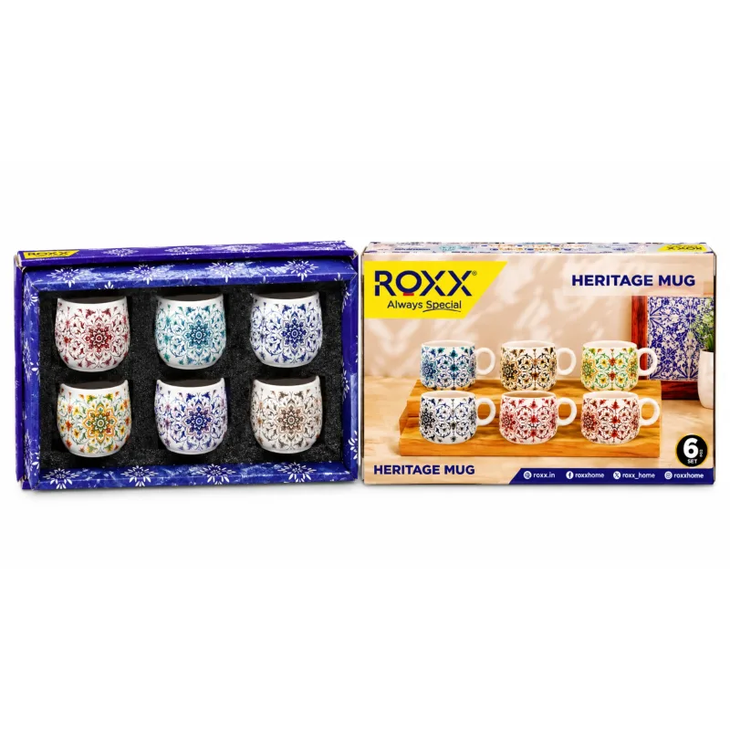 Roxx mugs heritage set of 6 pcs