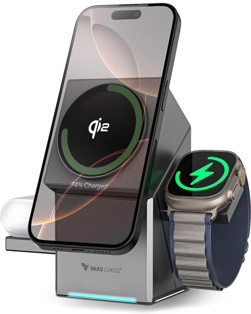 Vaku Luxos Gyro Charge 3-in-1 23W Wireless Charger
