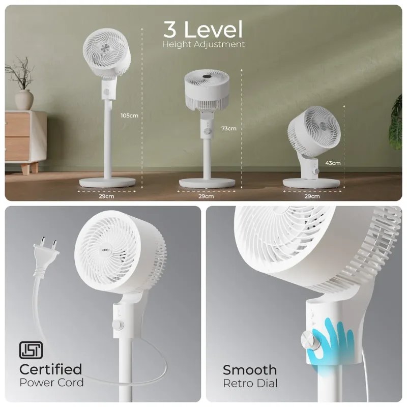 XECH Gusto Lite 3D Oscillating Air Circulator Fan — view 2