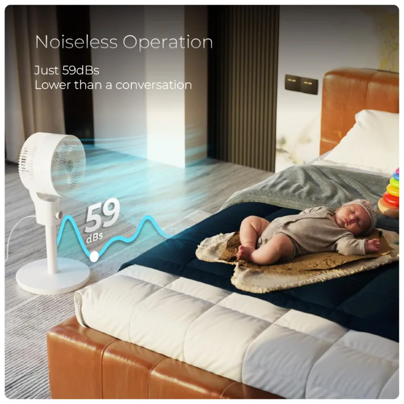 XECH Gusto Lite 3D Oscillating Air Circulator Fan — view 3