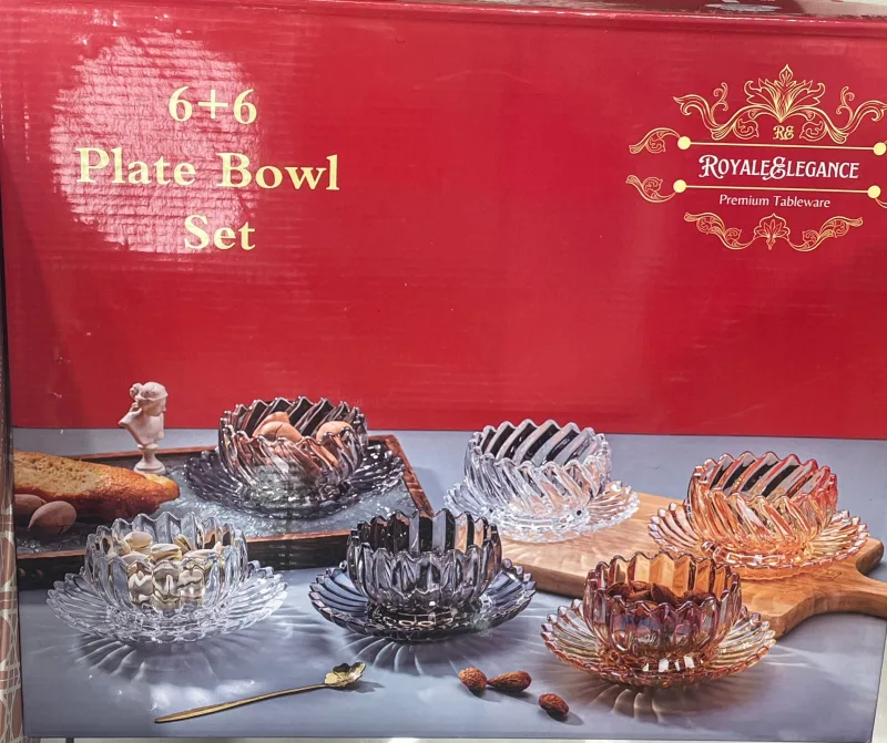 Royale & Elegance Plate Bowl 12pcs Set