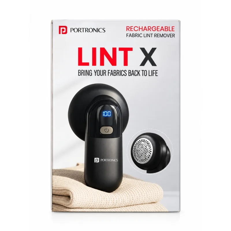 Portronics rechargeable fabric lint remover