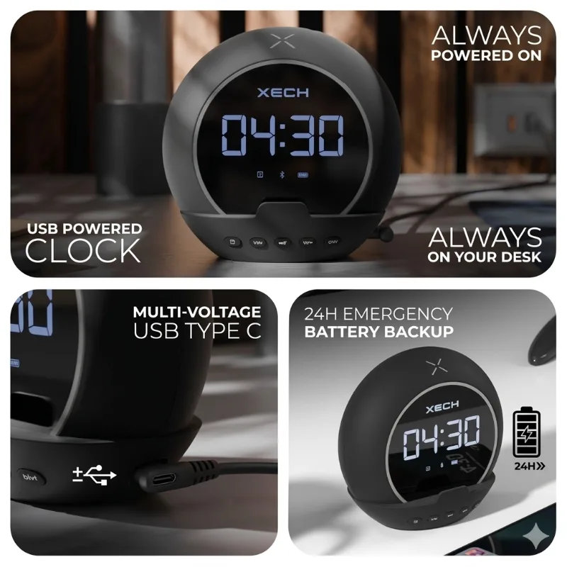 XECH Ellipse - Bluetooth Speaker with Digital Clock. — view 4
