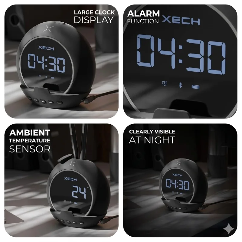 XECH Ellipse - Bluetooth Speaker with Digital Clock. — view 2