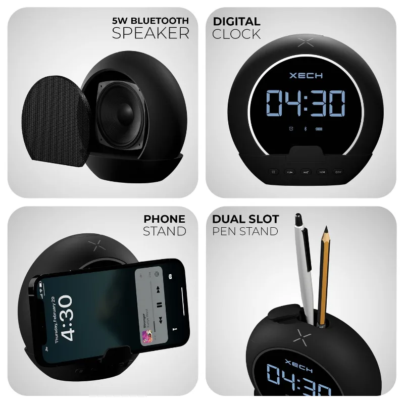 XECH Ellipse - Bluetooth Speaker with Digital Clock. — view 3