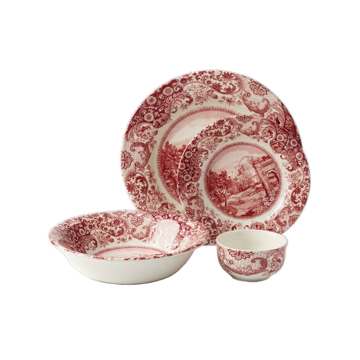 Dinner Set Pink Rome 28 Pcs Porcelain