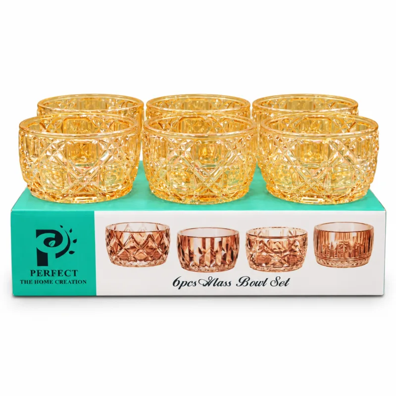 Perfect glass ice cream bowl set of 6 pcs