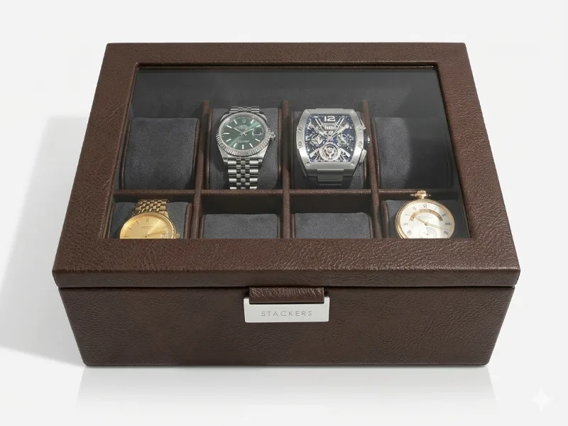 Stackers Watch Box 8 Piece Brown — view 2