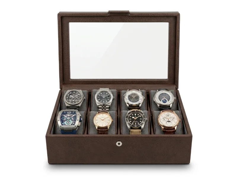 Stackers Watch Box 8 Piece Brown