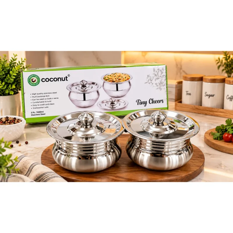 Coconut Stainless Steel Tiny Cheers Bowl Set