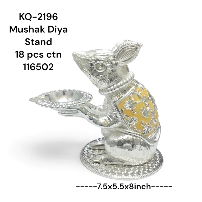 German Silver Mushak Diya