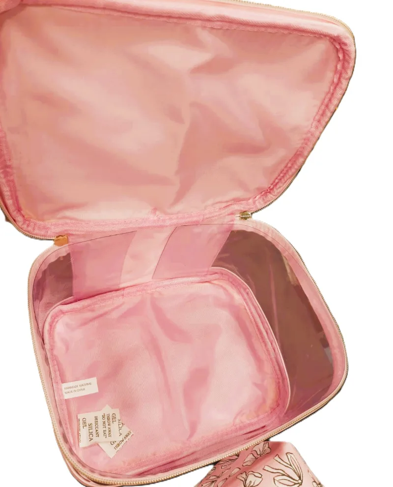 DYSHAYEN Clear Makeup Bag Set - Pink Bows — view 4