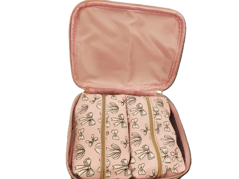 DYSHAYEN Clear Makeup Bag Set - Pink Bows — view 3