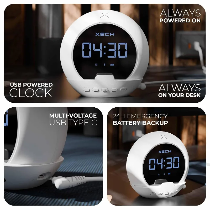 Xech Ellipse Speaker with Clock X-606